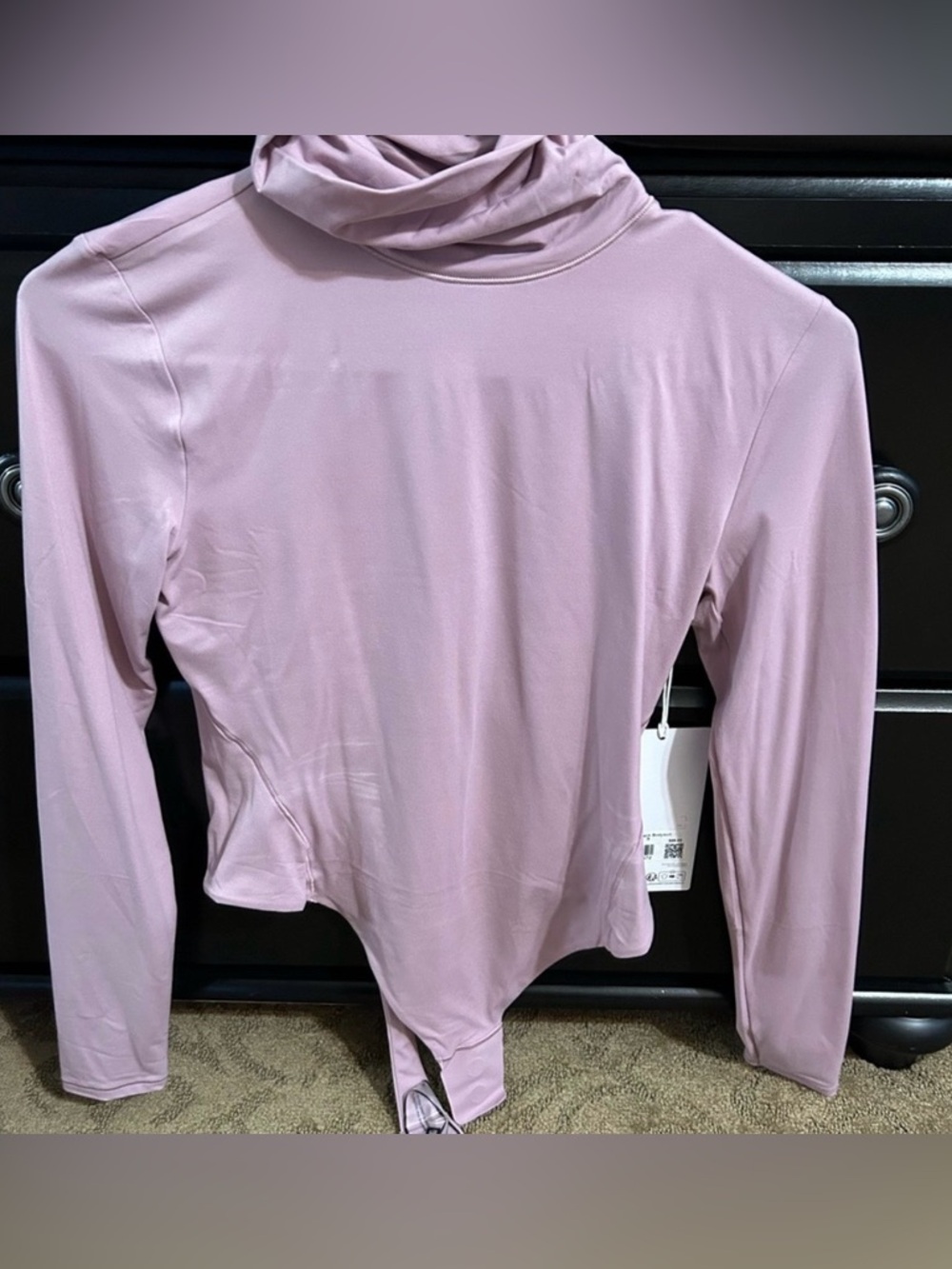 Wundermost Lululemon Turtleneck Bodysuit in Light Mauve